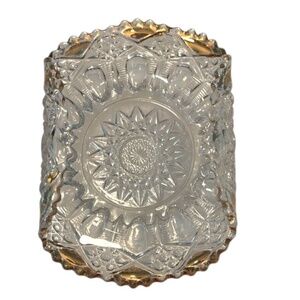 VNT Duncan & Miller Ladders & Diamonds Gold Trimmed Bonbon or Candy Dish